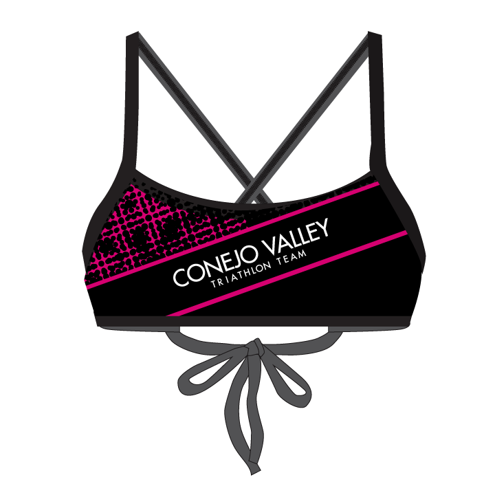 Conejo Valley Triathlon Team Custom Women's Tie-Up Bikini Top RYTE Sport