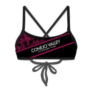 Conejo Valley Triathlon Team Custom Women's Tie-Up Bikini Top