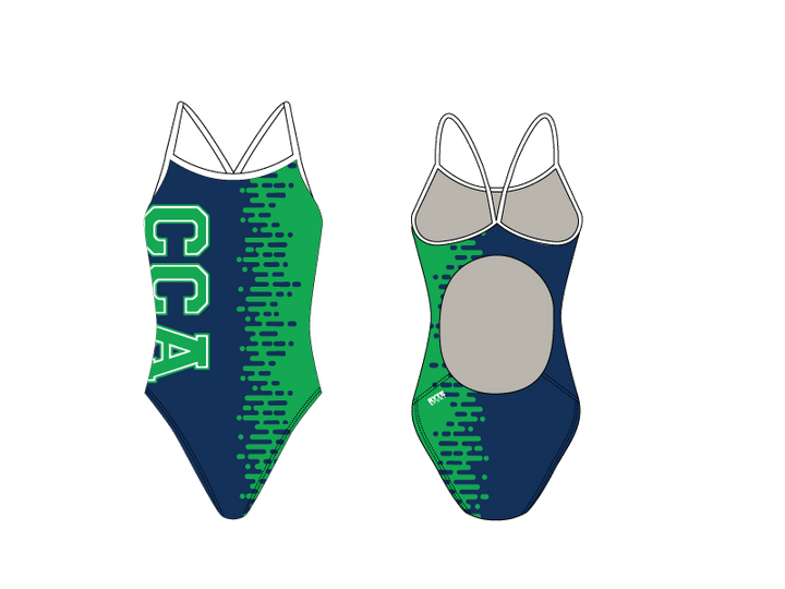 Cornerstone Charter Academy Swim 2019 Custom Women’s Active Back Thin Strap Swimsuit T6 - BD