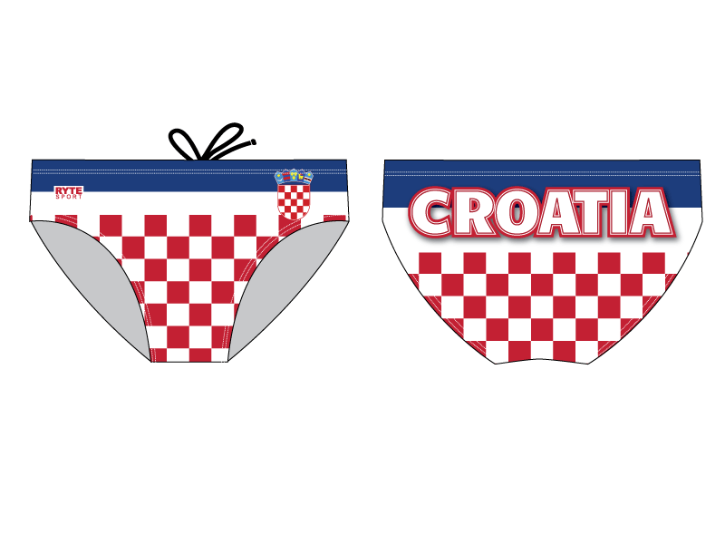 Croatia Men's Swim & Water Polo Brief RYTE Sport