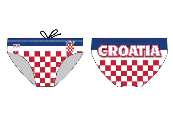 Croatia Men's Swim & Water Polo Brief RYTE Sport