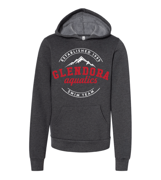 Glendora Aquatics 2019 Custom YOUTH Hooded Sweatshirt Bella & Canvas