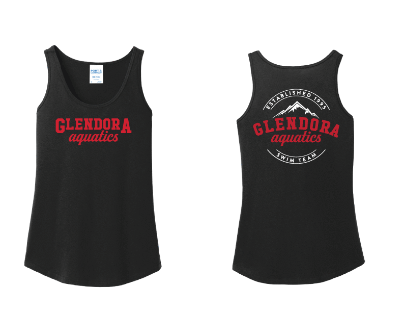 Glendora Aquatics 2019 Black Ladies Tank Top San Mar