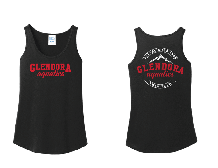 Glendora Aquatics 2019 Black Ladies Tank Top San Mar