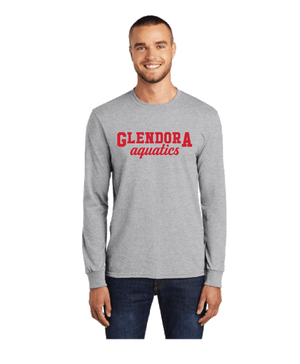 Glendora Aquatics 2019 Men's Light Grey Long Sleeve T-Shirt San Mar