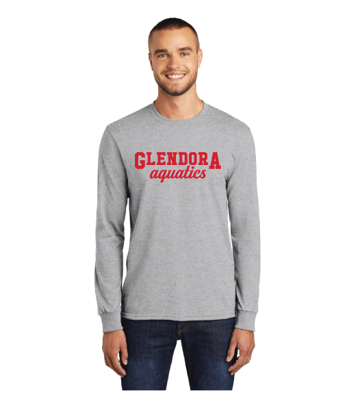 Glendora Aquatics 2019 Men's Light Grey Long Sleeve T-Shirt San Mar