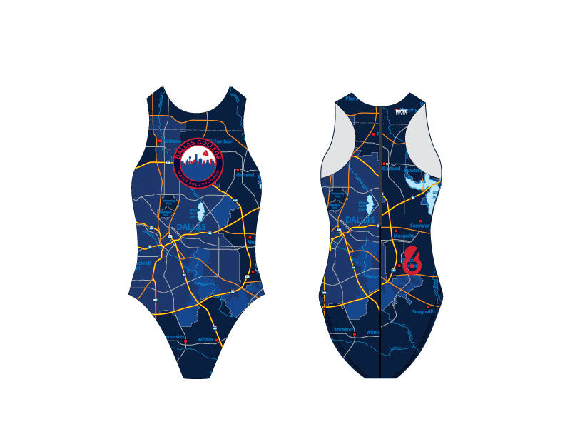 Dallas College Water Polo Program Athlete Custom Women's Water Polo Suit RYTE Sport