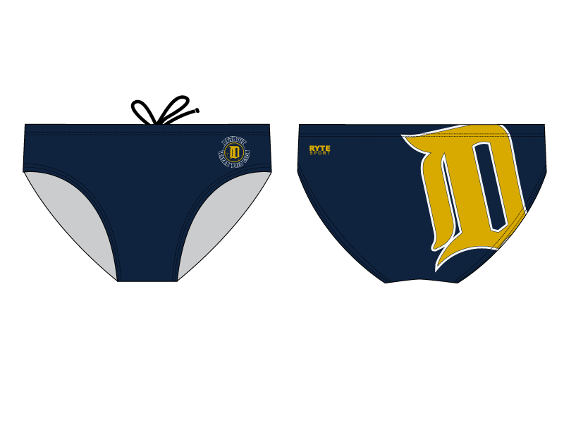 Detroit Water Polo Club Custom Men's Water Polo Brief - Personalized