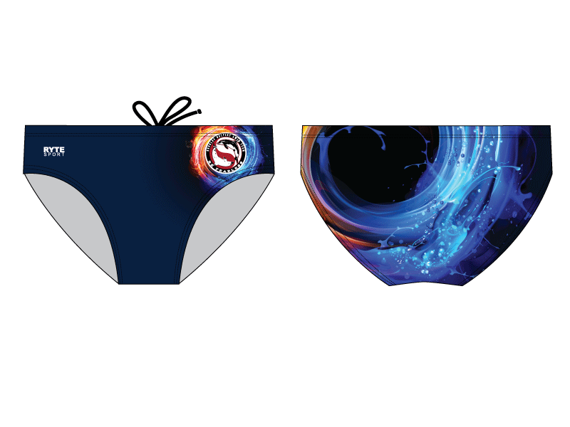 Douglas Dolfins Swim Team Custom Men's Swim & Water Polo Brief RYTE Sport