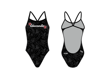 Etiwanda High School Swim 2019 Women’s Open Back Thin Strap Swimsuit T6 - BD