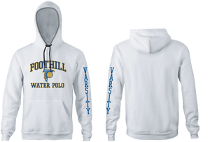 Foothill Varsity High School Water Polo White Unisex Adult Hooded Sweatshirt - Personalized RYTE Sport