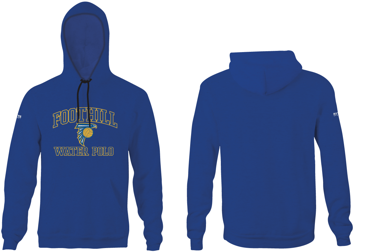 Foothill  High School Water Polo Royal Unisex Adult Hooded Sweatshirt - Personalized RYTE Sport