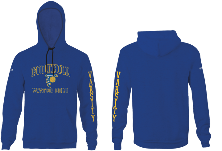 Foothill Varsity High School Water Polo Royal Unisex Adult Hooded Sweatshirt - Personalized RYTE Sport