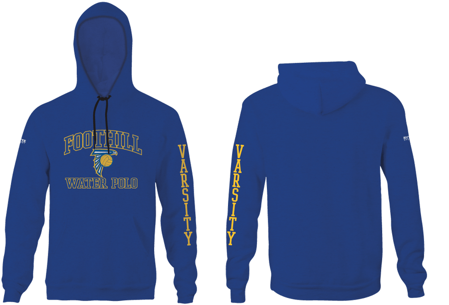 Foothill Varsity High School Water Polo Royal Unisex Adult Hooded Sweatshirt - Personalized