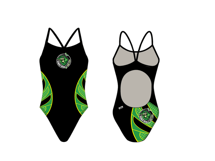Glendale Gators Swim Team Custom Women’s Active Back Thin Strap Swimsuit T6 - BD