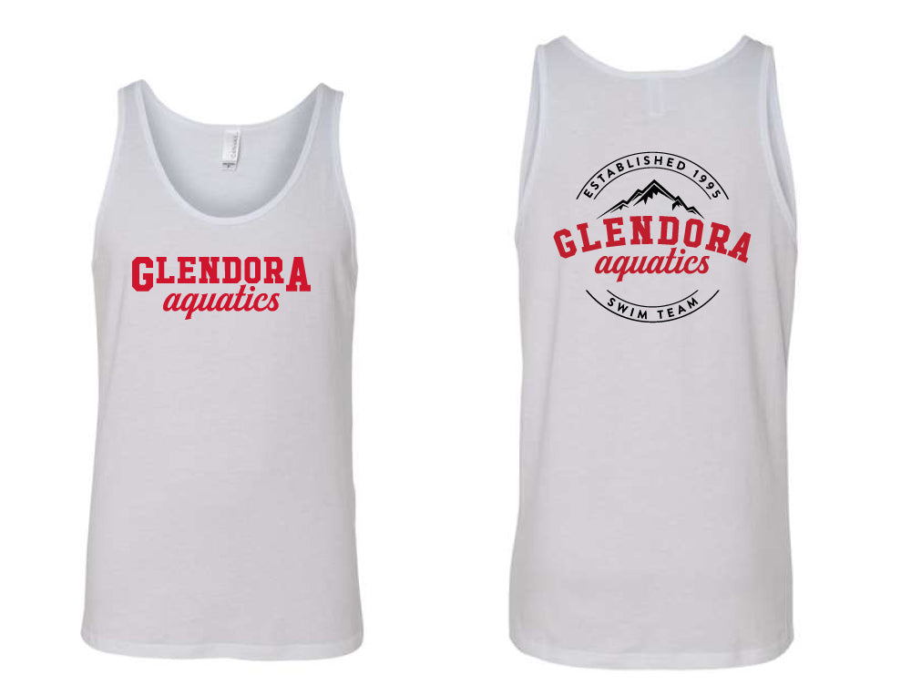 Glendora Aquatics White Unisex Tank Top San Mar
