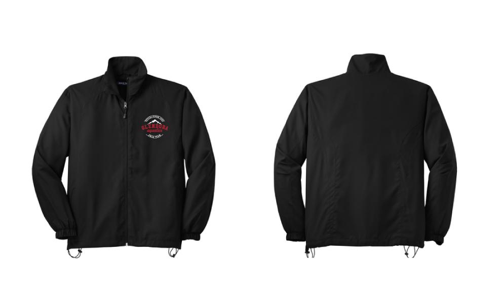 Glendora Aquatics 2019 Unisex Black Full-Zip Wind Jacket San Mar