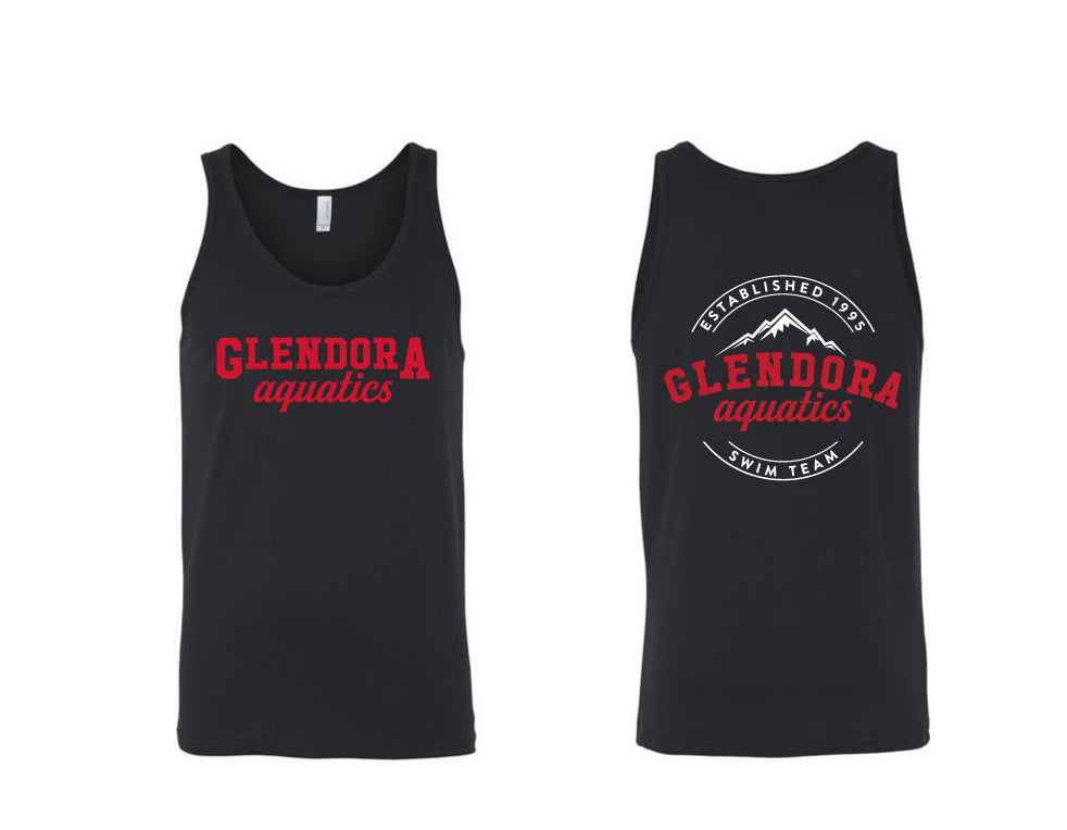 Glendora Aquatics Black Unisex Tank Top San Mar