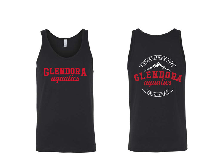 Glendora Aquatics Black Unisex Tank Top San Mar