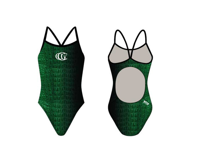 CUSTOM Greenwich Country Club Active Back Thin Strap Swimsuit RYTE Sport
