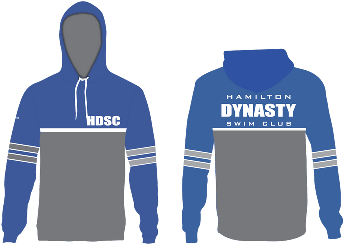 Hamilton Dynasty Swim Club Custom Blue Unisex Adult Hooded Sweatshirt RYTE Sport