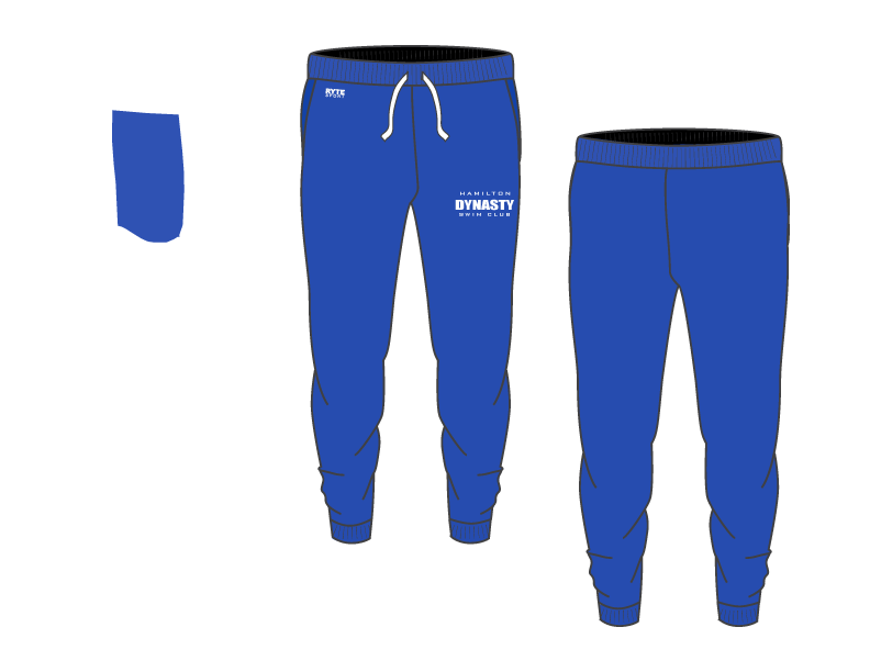 Hamilton Dynasty Swim Club Custom Adult Unisex Blue Heathered Jogger Sweatpants RYTE Sport