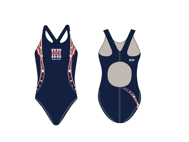 Heritage High School Thick Strap Women's Swim Suit RYTE Sport