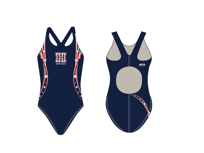 Heritage High School Thick Strap Women's Swim Suit