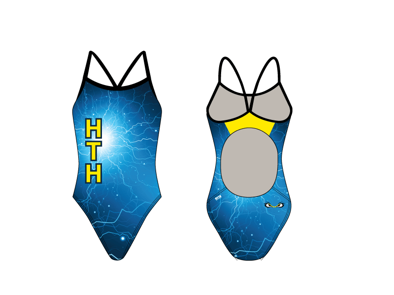 High Tech Active Back Thin Strap Swimsuit