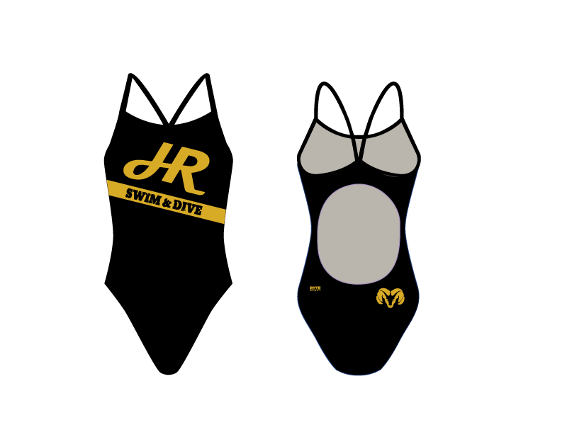 Holt Swim & Dive Team Custom Women's Active Back Thin Strap Swimsuit T6