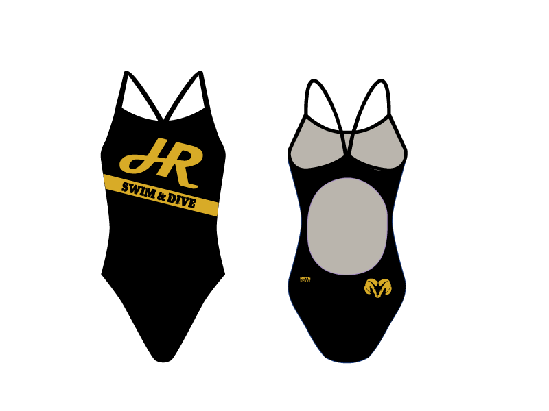 Holt Swim & Dive Team Custom Women's Active Back Thin Strap Swimsuit