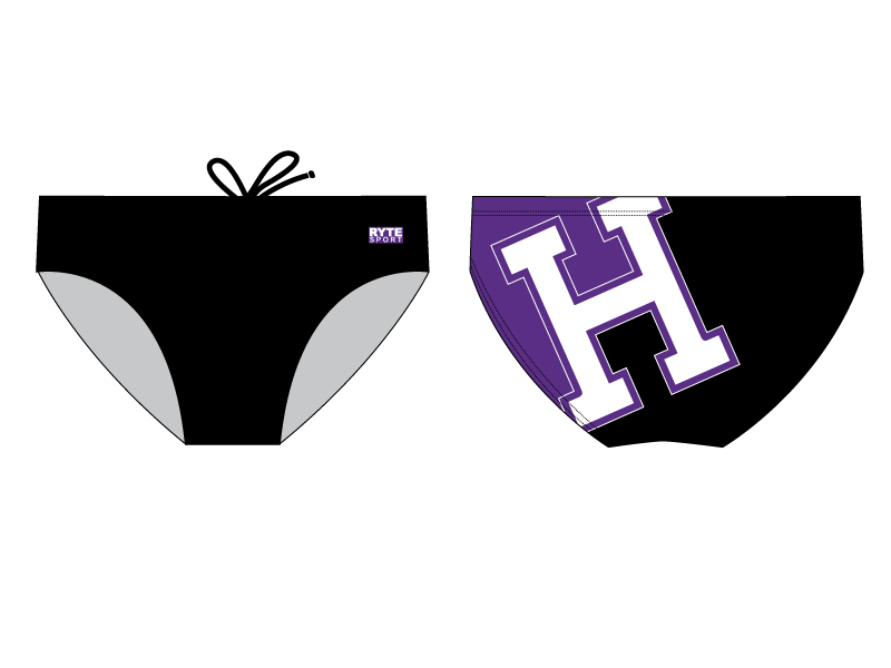 Hoover High School Custom Men's Water Polo Brief - Personalized RYTE Sport
