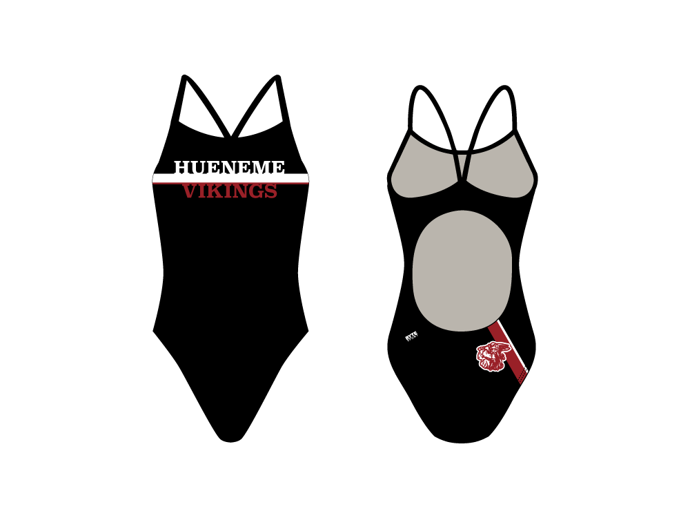 Hueneme High School 2019 Swim Team Women's Active Back Thin Strap Swimsuit T6