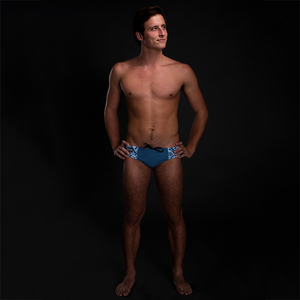 Ikat Blue Men's Swim & Water Polo Brief RYTE Sport