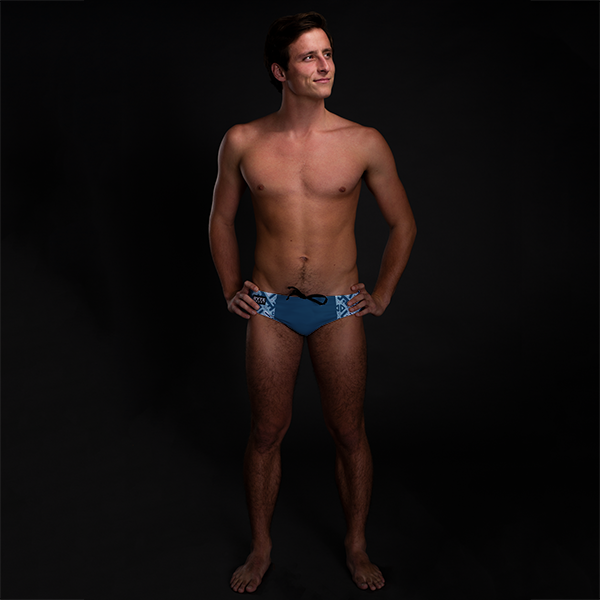 Ikat Blue Men's Swim & Water Polo Brief RYTE Sport