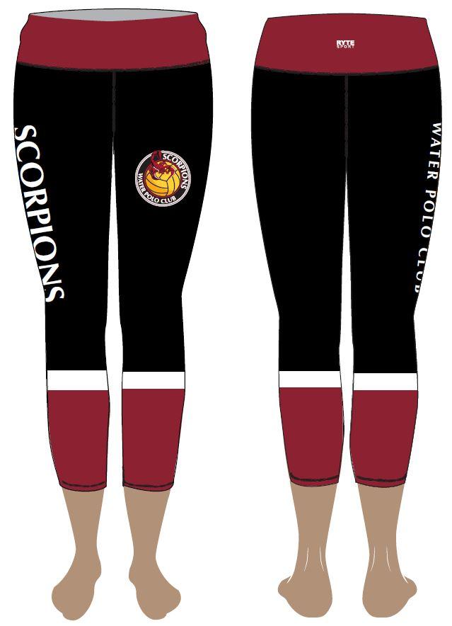 Scorpions Water Club Custom Cropped Eco-Fabric Leggings T6