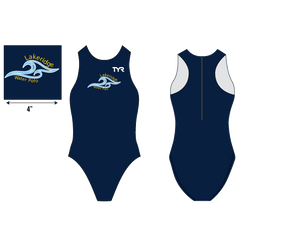 Lakeridge High School Water Polo 2019 Custom Navy TYR Women's Breakaway Water Polo Suit