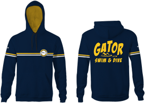 Land O' Lakes High School Swim 2020 Custom Vintage Heathered Navy Unisex Adult Hooded Sweatshirt RYTE Sport