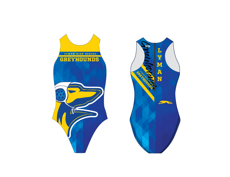 Lyman High School 2024 Custom Women's Water Polo Suit RYTE Sport