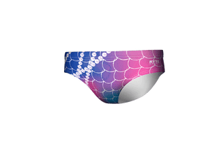 Neon Fish Scale Print Men's Swim & Water Polo Brief RYTE Sport