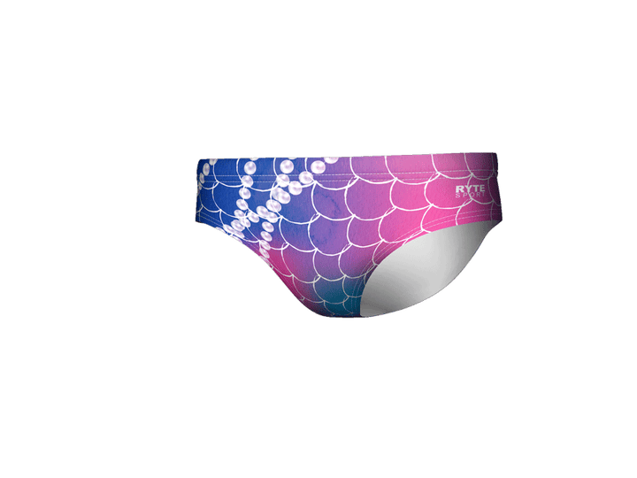 Neon Fish Scale Print Men's Swim & Water Polo Brief RYTE Sport