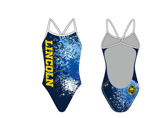 Abraham Lincoln Women’s Open Back Thin Strap Swimsuit T6