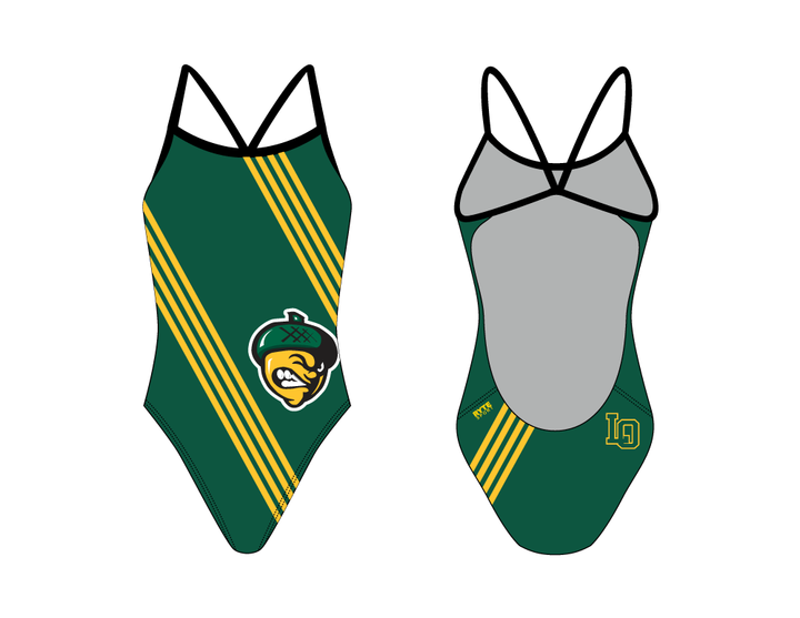 Live Oak Swim Team  Open Back Thin Strap Swimsuit 2019 T6