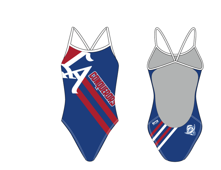 Los Altos Conquerors Open Back Thin Strap Swimsuit 2019 T6