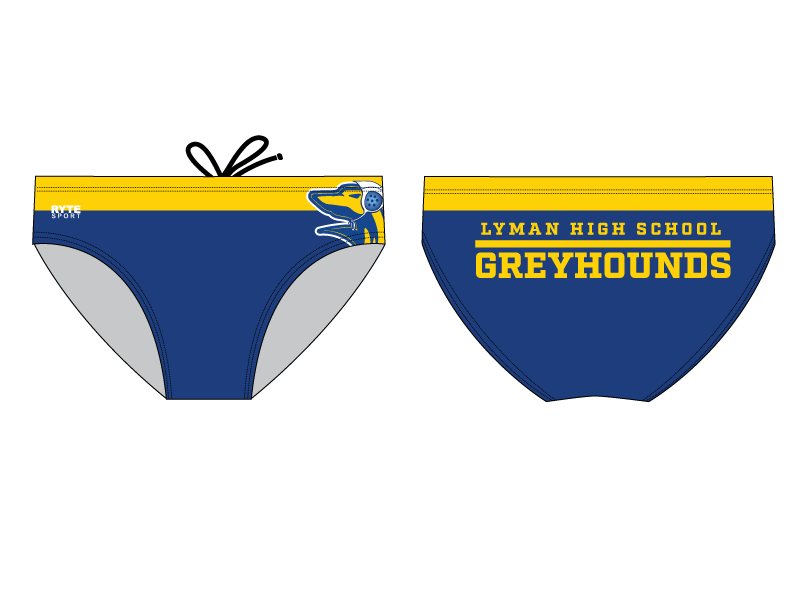 Lyman High School 2024 Custom Men's Water Polo Brief RYTE Sport
