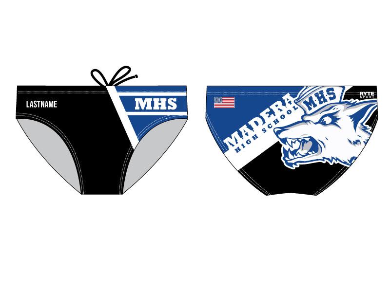 Madera High School Swim Team Custom Men's Swim Brief - Personalized