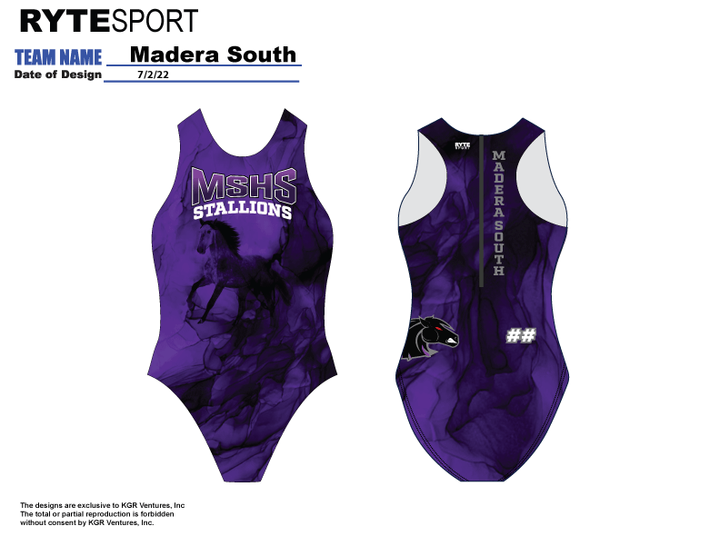 CUSTOM Madera South Women's Water Polo Suit 2022 RYTE Sport