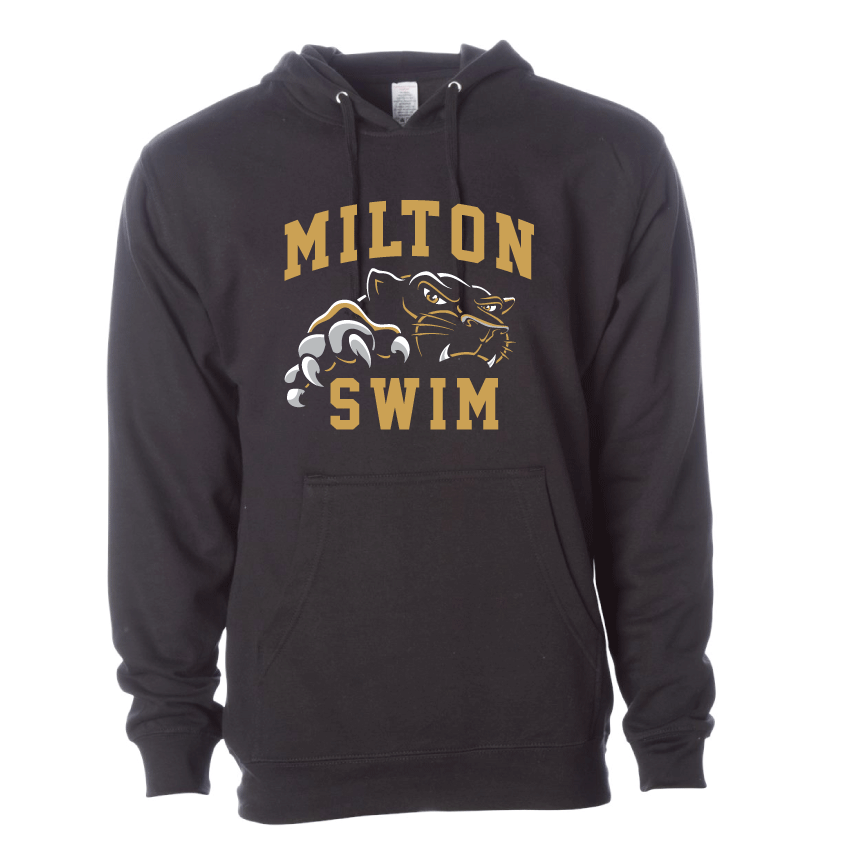 Milton Black Hooded Pullover Sweatshirt RYTE Sport