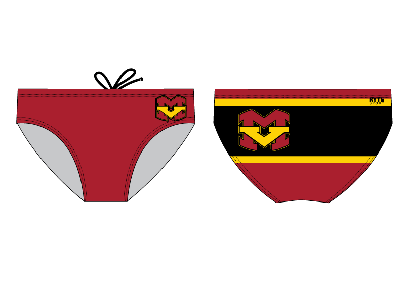 CUSTOM Mission Viejo High School Water Polo 2019 Custom Men's Water Polo Brief - Personalized RYTE Sport