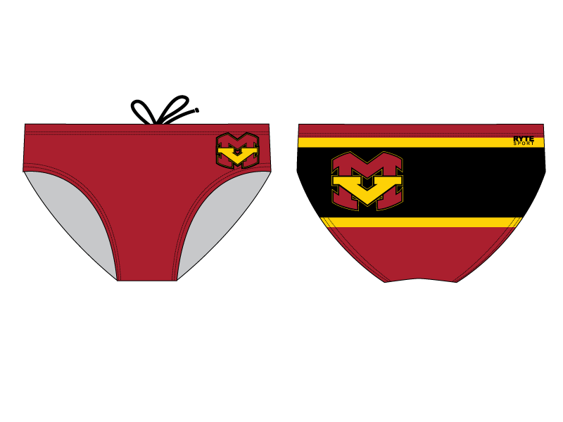 CUSTOM Mission Viejo High School Water Polo 2019 Custom Men's Water Polo Brief - Personalized